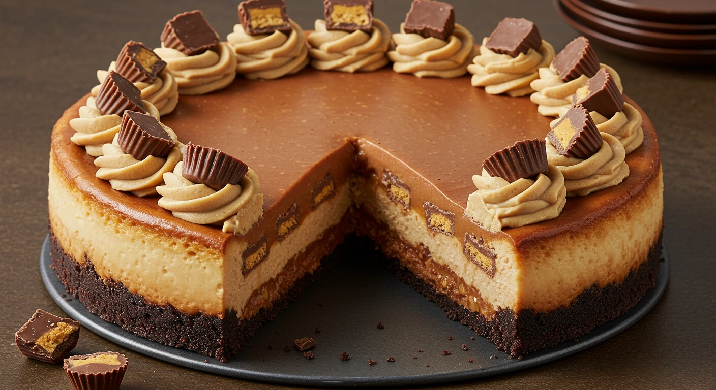 Peanut Butter Chocolate Cake Cheesecake